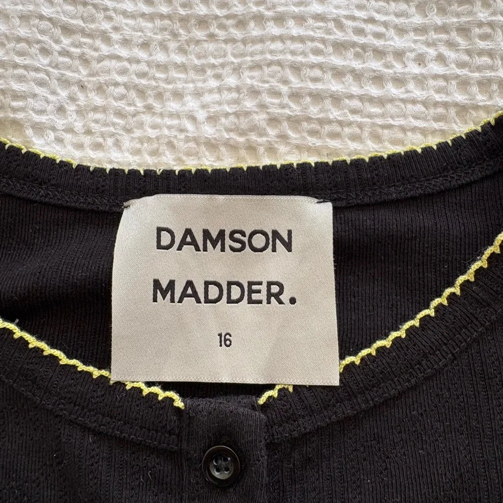Damson Madder Black Pointelle Women's Cardigan - size 12 - Picture 2 of 5